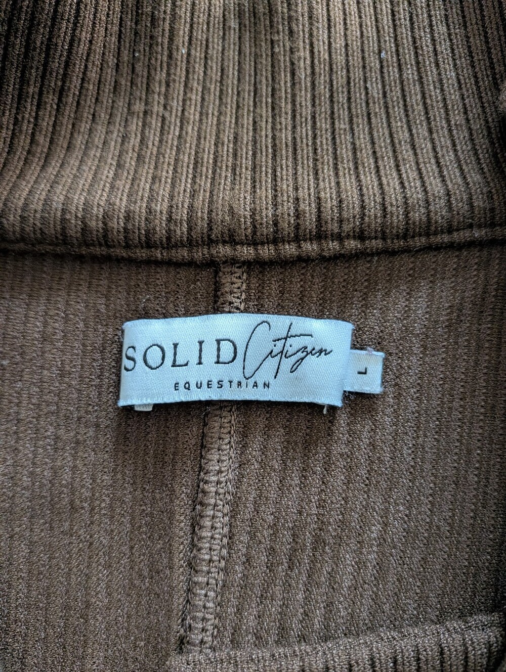 Solid Citizen Equestrian Kori Top Chocolate Brown Rib Knit Size Lg - Picture 5 of 11